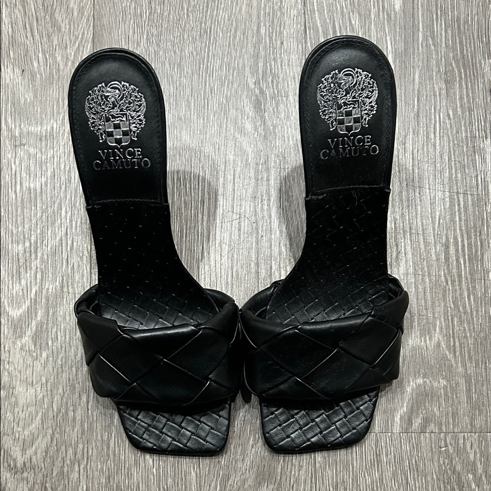 Vince Camuto Black Woven Heels